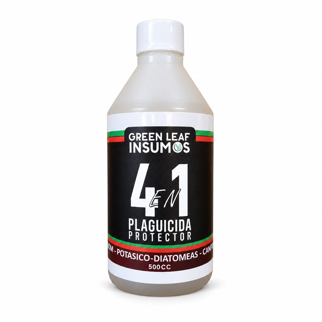 GREEN LEAF 4 EN 1 *125 cc. NEEM/JABON POTASICO/DIATOMEA/CANELA (PROMO 10+2 DE REGALO)
