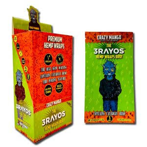 3 RAYOS HEMP WRAP CRAZY MANGO *18 UNID.